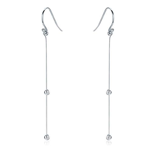 Pendientes de gota de plata de ley 925 para mujer joyería fina contra la alergia en orejas