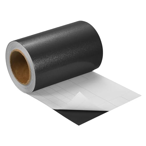 uxcell Wood Grain Tape, 4" x33 Ft Self Adhesive Wood Grain Repair Patch for Baseboards, Doors, Floor Repair, Furniture Home Decor Pearl Black