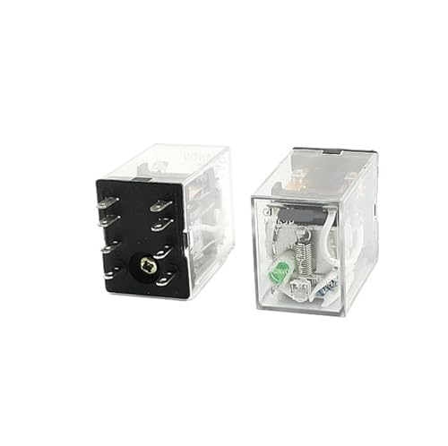 Relé de potencia HH52P DC 24V de 8 pines con bobina DPDT 2NO 2NC en pack de 5 piezas