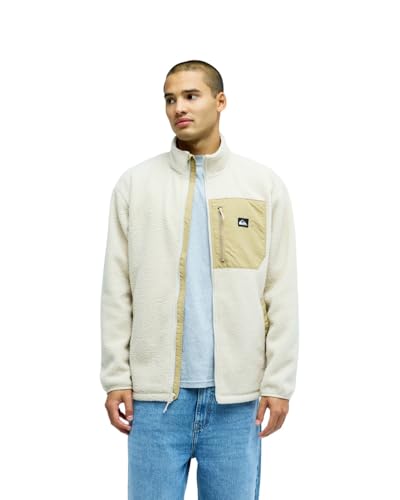 Quiksilver Clean Coast FZ - Forro Polar con Cremallera Completa, Color Gris