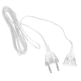 COHEALI 2 Stück LED Lichterketten Verlängerungskabel 3m PVC Außen Innen Stromkabel für LED Vorhanglampen und Partybeleuchtung