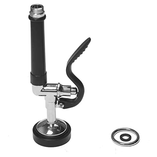 MSTJRY Pre-Rinse Spray Valve with Handle Grip Assembly for Commercial Kitchen Faucet Polished Chrome High Pressured Sink Faucet Sprayer Head for Replacement Kit of Commercial Faucet