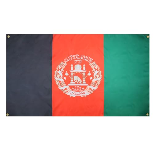 AZ FLAG Flagge Afghanistan, 150 x 90 cm, mit 4 Ösen, Afghanischer Pavillon für Balkon oder Wand
