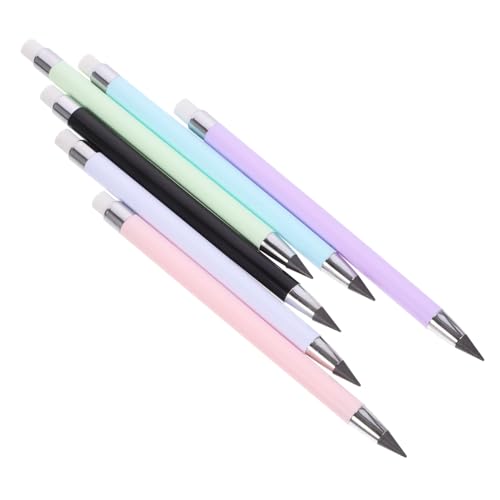 Hoement 6個 永遠書ける削らない筆 マカロンカラー 学生用製図用品 手を汚さない丈夫で軽量な再利用可能ペンシル