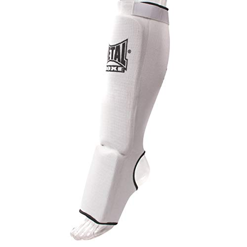 METAL BOXE - Espinilleras de Boxeo, Color Blanco, Talla 2XS Cover
