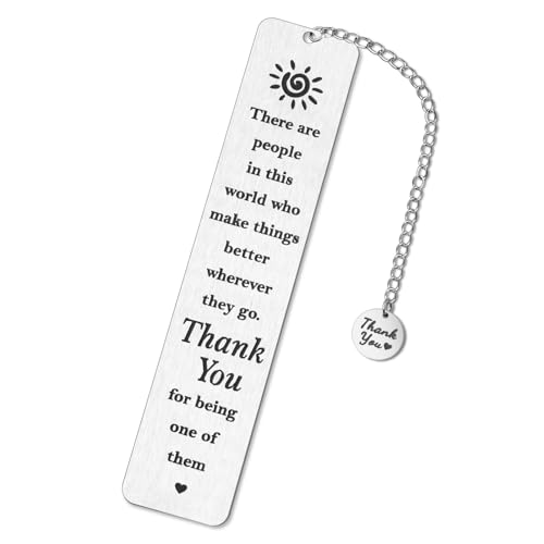 Kaluofan Book Lovers Gifts with Thank You Chain, Bookmark Gifts