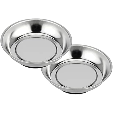 Pack of 2 magnetic bowls 100 mm with rubber base Cover