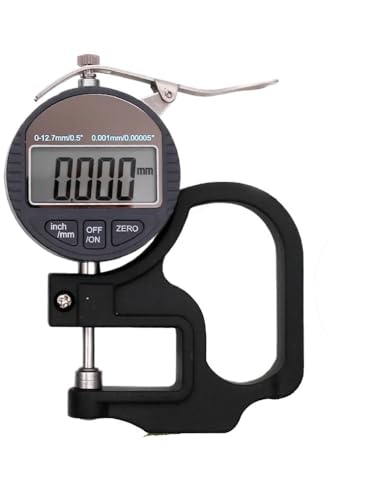 Calibrador digital de espesores con resolución 0,001 mm, rango de medición de 0,01 a 12,7 mm miniatura 1