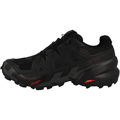 Salomon Speedcross 6 GTX, Sneaker Hombre, Negro/Negro/Fantasma, 44 2/3 EU