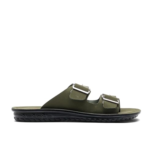 Image of ASIAN 2808 Cushion Men's Slippers | Dual Buckle Adjustable Upper, Soft Cushioning Tech, Comfortable Slippers with Anti-Slip Outsole
