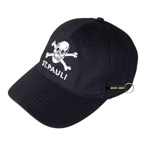 FC St. Pauli Cap Totenkopf Offizieller Fanartikel Schwarze Baseballcap mit Totenkopf 100% Bio-Baumwolle Nachhaltig
