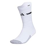 adidas Adizero Football Cushioned Crew Socks (1-Pair), White/Black, 2.0, X-Large