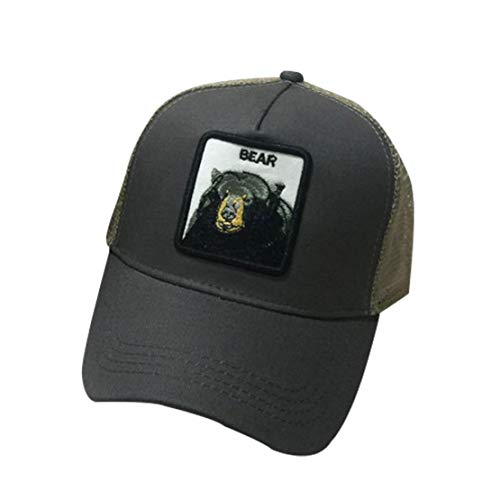 Los Hombres Y Las Mujeres De La Cadera De Béisbol Gorra De Béisbol Unisex Animales Negro Bordado...