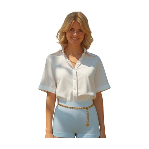 TrendyFashionJewelry Women Fashion Narrow Waistband Belt Hip High Waist GOLD Metal Chain Coin Charm Size XS S M