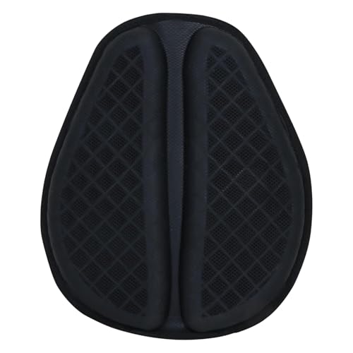Image of Grandbiker Universal Fit Gel Air Seat Cushion | 3D Honeycomb Gel Structure Cover for Long Rides | Detachable Cover | Lumbar Support | Breathable | Durable Design | Ideal for Bike (Dark Black)