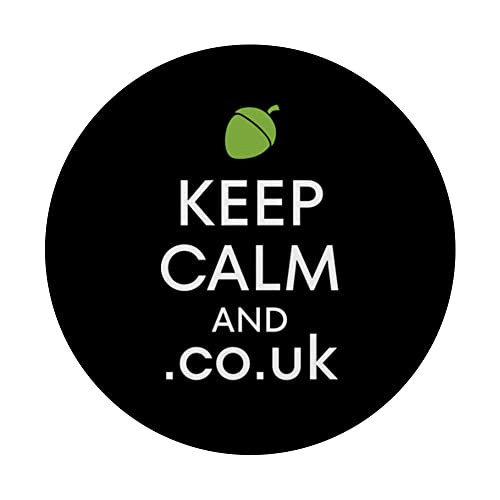 Acorn Domains - Keep Calm and .co.uk PopSockets Swappable PopGrip, Black - Image 3