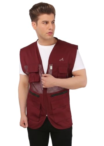 Image of ASHDAN Photographer Durable Vest. Sleeveless Regular Size Outdoor Expedition Jacket. Netted Ventilation