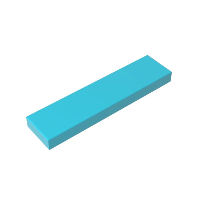 Gobricks 2431 Foundation Plate Tile 1x4 with Groove 50 Pieces GDS-563 Compatible with Lego Building Blocks Color:Medium Azure โ image 1