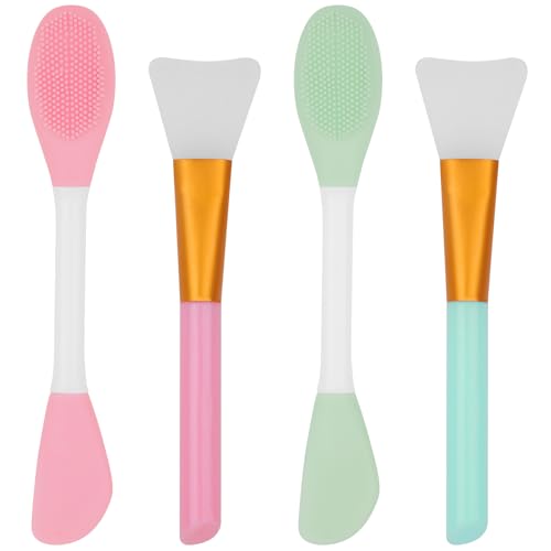 4 Pcs Silicone Face Mask Applicators Flexible Facial Mud Masks Applicator Face Scrubber Supplies Tool for Applying Facial Mask Sleeping Mask Clay Mask Body Lotion