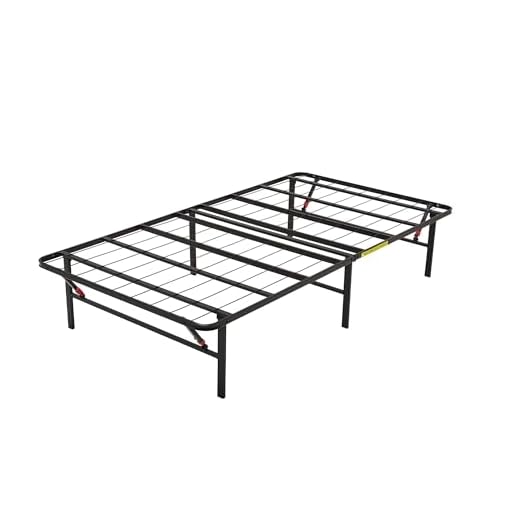Amazon Basics Foldable, 14" Metal Platform Bed Frame with Tool-Free Assembly, No Box Spring Needed - Twin