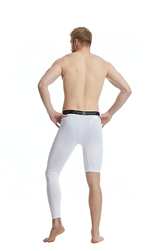 Fashion Men's Basketball Single Leg Tight Sports Pants 1/2 One Leg Compression Pants Athletic Base Layer Underwear2