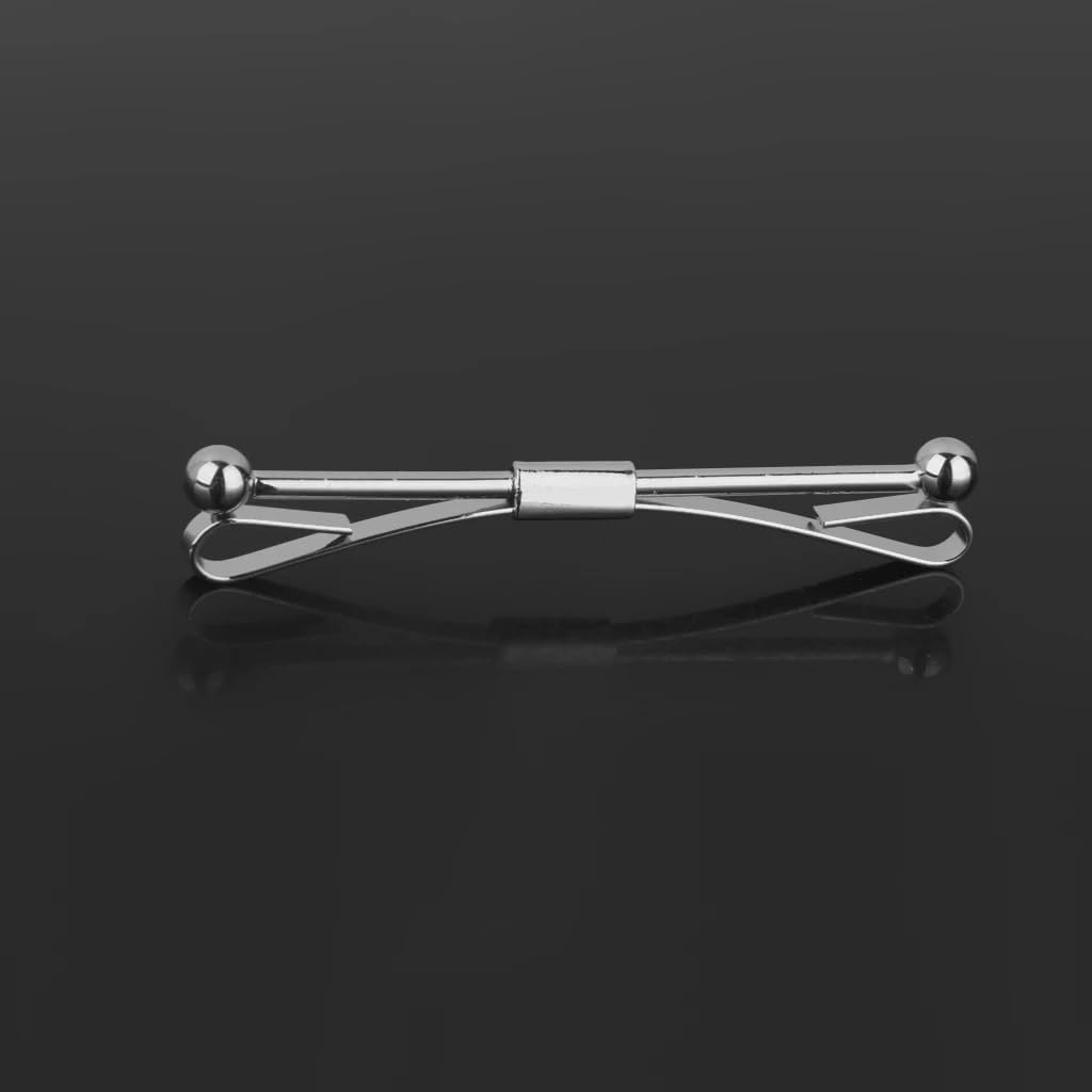 2 Piece Necktie Shirt Tie Collar Pin Clip Clasp Bar Brooch Men Accessory for Anniversary Party