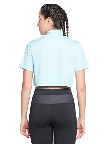 Image of Clovia Women's Comfort-Fit Active Crop Top - Yellow