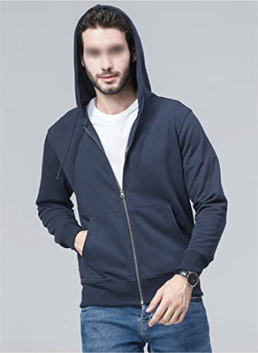 Maiyifu-GJ Men's Full Zip Long Sleeve Hoodies Lightweight Slim Fit Solid Color Hoodie Hooded Sweatshirt With Kanga Pocket4