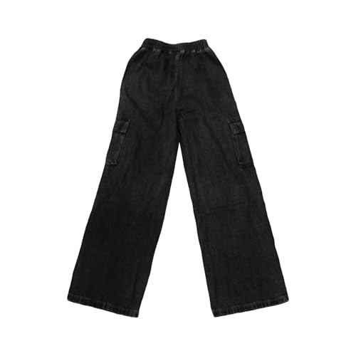 Boys Baggy Jeans Kids Elastic Waist Relaxed Fit Wide Leg Cargo Denim Pants with Pockets Hip Hop Streetwear3