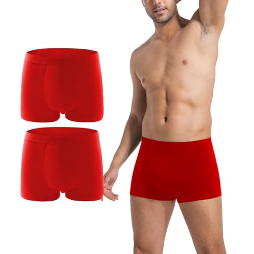 Men's Cotton Trunks Soft Stretch Underwear Comfort Fit Boxer Brief Style 2-Pack