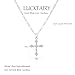 LuckFairy Silver Cross Necklaces for Women, Dainty Charm Pendant Necklace Sterling Silver CZ Choker Necklaces Trendy Cute Cross Figaro Chain Necklace Faith Jewelry for Women Gifts
