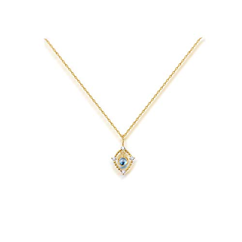 Bijoux en Argent Sterling pour l'automne l'hiver collier bleu clair de lune
