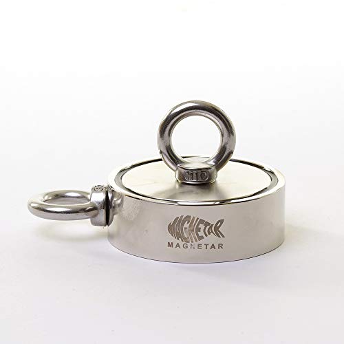 Double Fish Magnet (400kg+400kg) (881lbs + 881lbs) - Best Neodymium - New Model Fishing Magnet