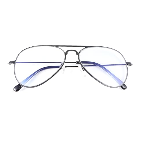 Image of Aviator Blue Light Blocking Glasses Photochromic Transition Sunglasses Retro UV Protection Spring Hinge Computer Eyewear for Men Women Anti Glare Smart Tint Anti Eyestrain Gaming Eyeglasses
