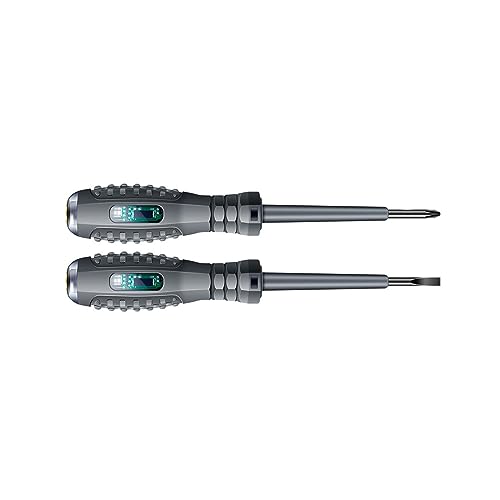 Sharplace Flacher Kreuzschraubendreher, elektrischer Stift, digital, mit Lichtanzeige, Multi-Funktionen, tragbares Elektriker-Werkzeug, Spannungsprüfer, Stifte,