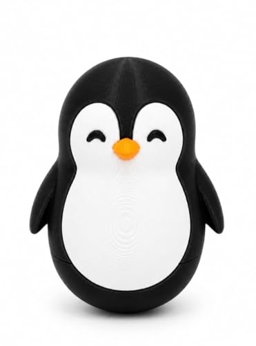 Image of Penguin Roly-Poly Toy, Tumble, Wobble, and Come Right Back (Black and White)