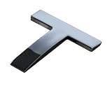 Tamaño: 29 x 26 x 3 mm. Cora 000115020 letra T, adhesivo, cromado, 3d