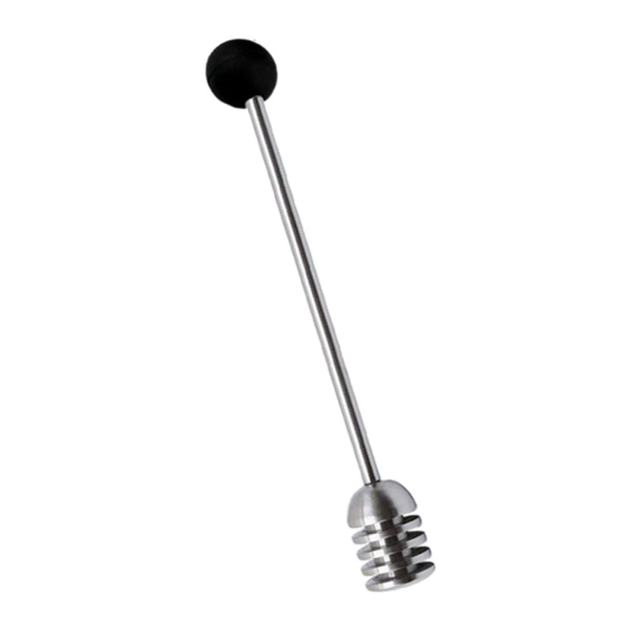 Ciieeo Honey Spoons Stainless Steel Honey Jar Dipper Stirrer for Syrup Round Bead Long-lasting