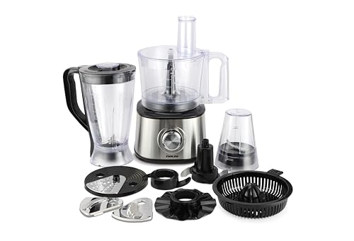 Nikai 1000 Watts 10-in-1 Food processor 2 Speed With Pulse (Blender Slicer Chopper Kneader Mixer Beater Whisk Shredder Juicer & Grinding) NFP3100A