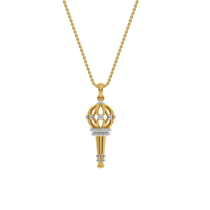 JEWELS 18KT BIS Hallmark Pure Yellow Gold bajarangbali Pendant For Men-image-47