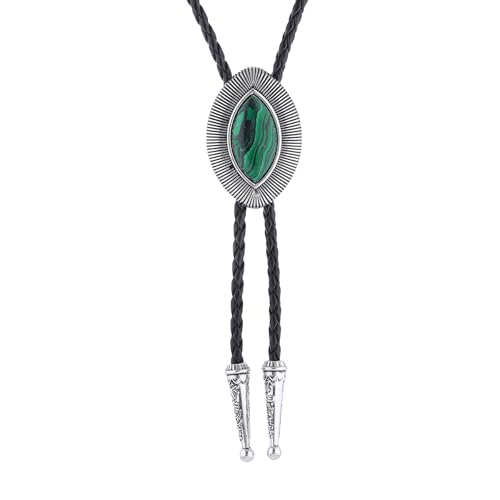 Image of Btilasif Bolo Tie Brown for Men, Scorpion Luminous Stone Cowboy Tie Western Leather Necktie Necklace for Women