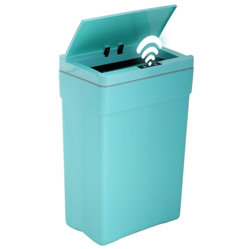 Caneca de basura automática de 13 galones azul