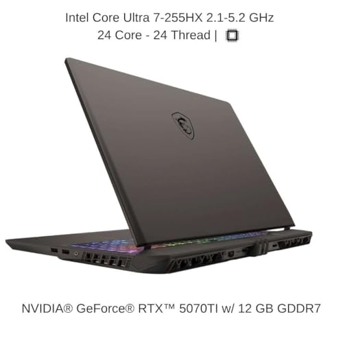 Image of HIDevolution [2025] MSI Vector 16 HX AI A2XWHG 16 inch QHD+ 240Hz, 2.1 GHz Ultra 7-255HX, RTX 5070TI, 96 GB DDR5 RAM, 2 TB PCIe SSD, Windows 11 Pro