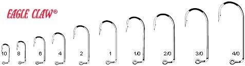 Eagle Claw 570R Red Hooks - 200 Pack (Size 2)