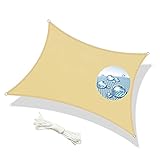 ❤ Material de alta calidad: hecho de tela 100% poliéster con revestimiento de poliuretano (160 g/m²); clasificación de resistencia al agua: 400 mm HH (resistente al agua); la estructura de malla es tejida, duradera y transpirable; permite