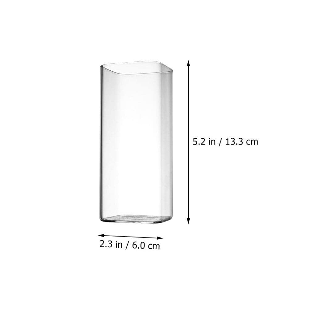 DOITOOL 4 przezroczyste szklanki do picia, 4 sztuki, cienkie kwadratowe kryształowe szklanki Highball w zestawie 4 szt. eleganckie szklanki barowe na wodę, sok, piwo, napoje, koktajle i napoje