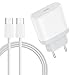 Produktbild iPhone 15 Pro Max Ladekabel USB C mit Netzteil, [Apple MFi Zertifiziert] 20W PD USB C Ladegerät mit 2M USB C auf USB C Kabel Ladestecker für iPhone 15/15 Plus/15 Pro/15 Pro Max, iPad Pro/Air/Mini
