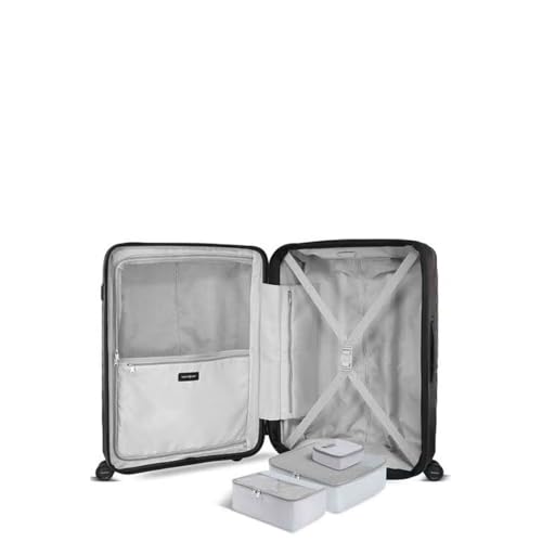 Image of Samsonite Octolite Neo Expandable 68 Cms Medium Check-in Polypropylene Hard Sided 8 Wheel Spinner Pack More Luggage /Suitcase /Trolley Bag (Black)-10 Year Global Warranty