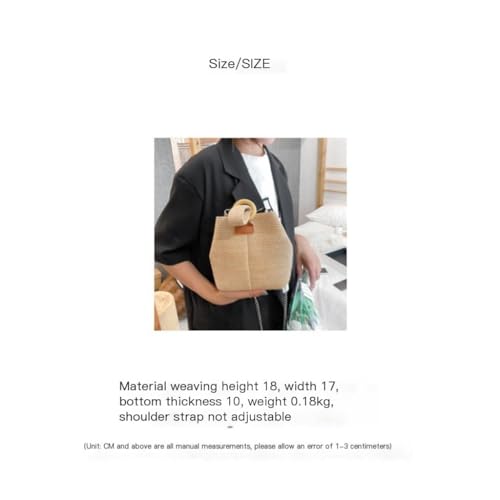 Straw Bag Versatile Crossbody Bucket Bag Fresh Handbag Woven Bag Forest Beach Straw Bag Women Straw Beach Bag2