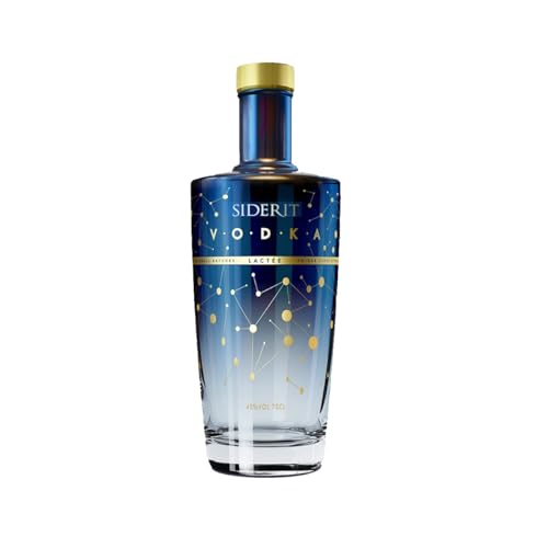 SIDERIT Vodka Lactée premium 40% Vol, 700ml, elaborado con azúcares de leche, 5 destilaciones y cuádruple filtración. Suave, sedoso y único. 2 meses de maduración. Medallas y premios internacionales